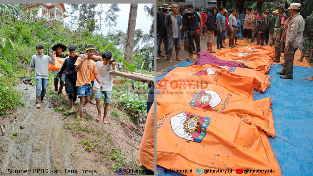 Update Longsor Tana Toraja Korban Meninggal Bertambah Orang