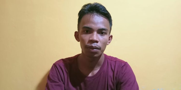 Andika Ipaenin (23), Korban yang diduga dianiaya  Puri Purnama, Caleg dari Partai Demokrat.