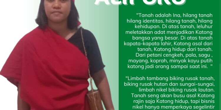 Foto: Christina Rumahlatu juga ketua umum Mahasiswa Saka Mese Seram Barat. Dia menaruh perhatian pada hak asasi manusia serta krisis iklim, termasuk hak masyarakat adat di Maluku, Papua dan Nusa Tenggara Timur.